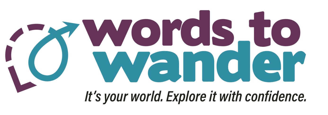 words to wander logo